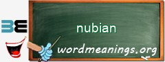 WordMeaning blackboard for nubian